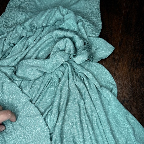 FREE PEOPLE Myra Maxi Dress Green ruffled spaghetti strap details XS NWT - Picture 8 of 16